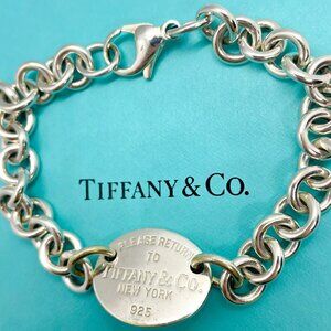 Tiffany & Co. Return to Tiffany Oval Tag Bracelet – Sterling Silver 7.75"